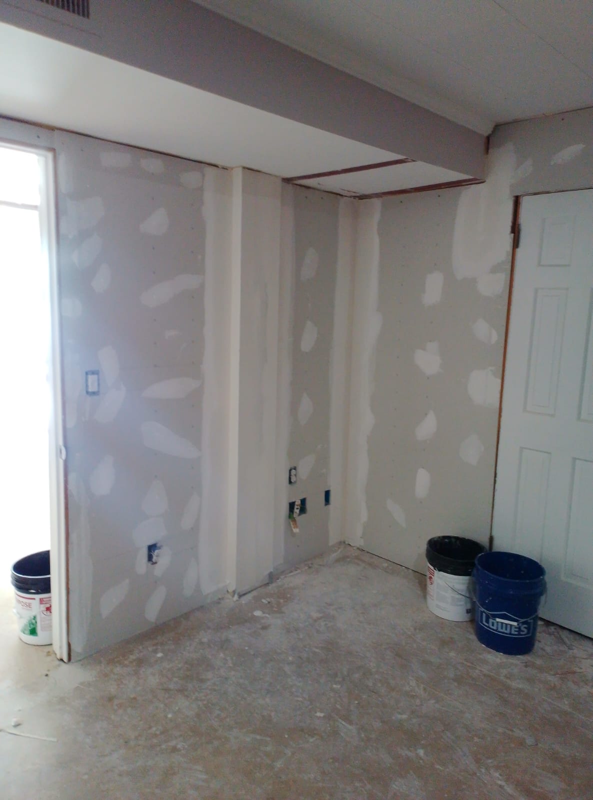 Drywall finishing and taping work