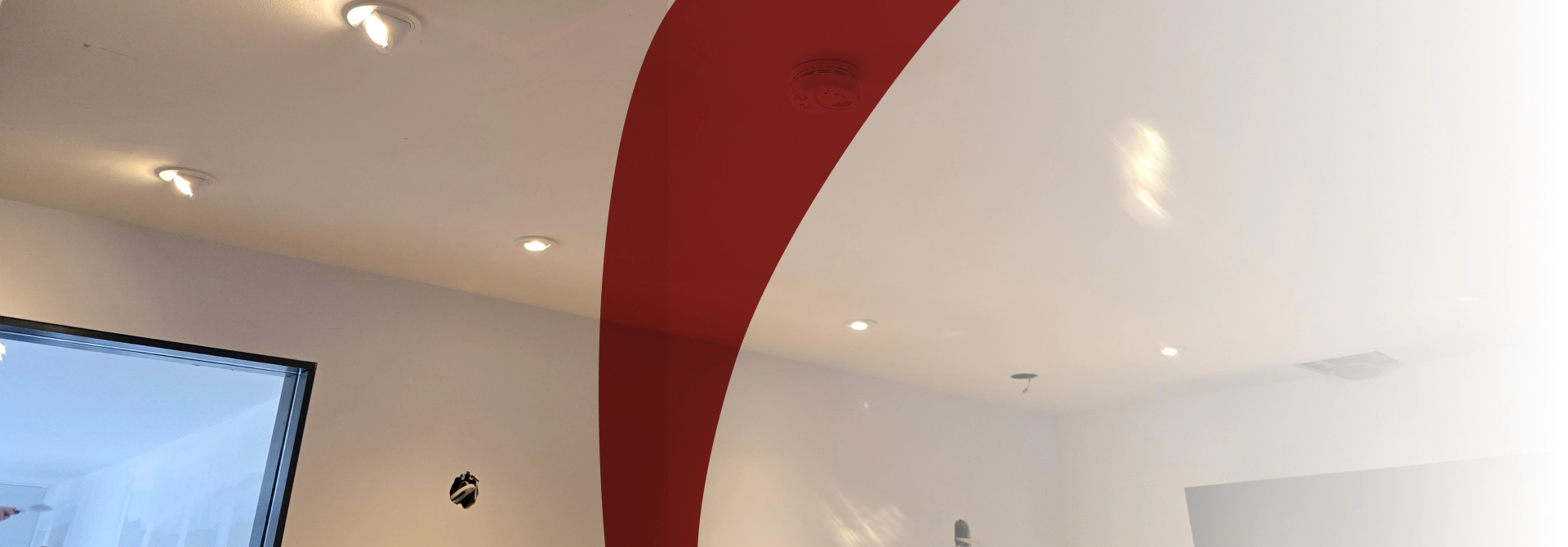 newly painted ceiling